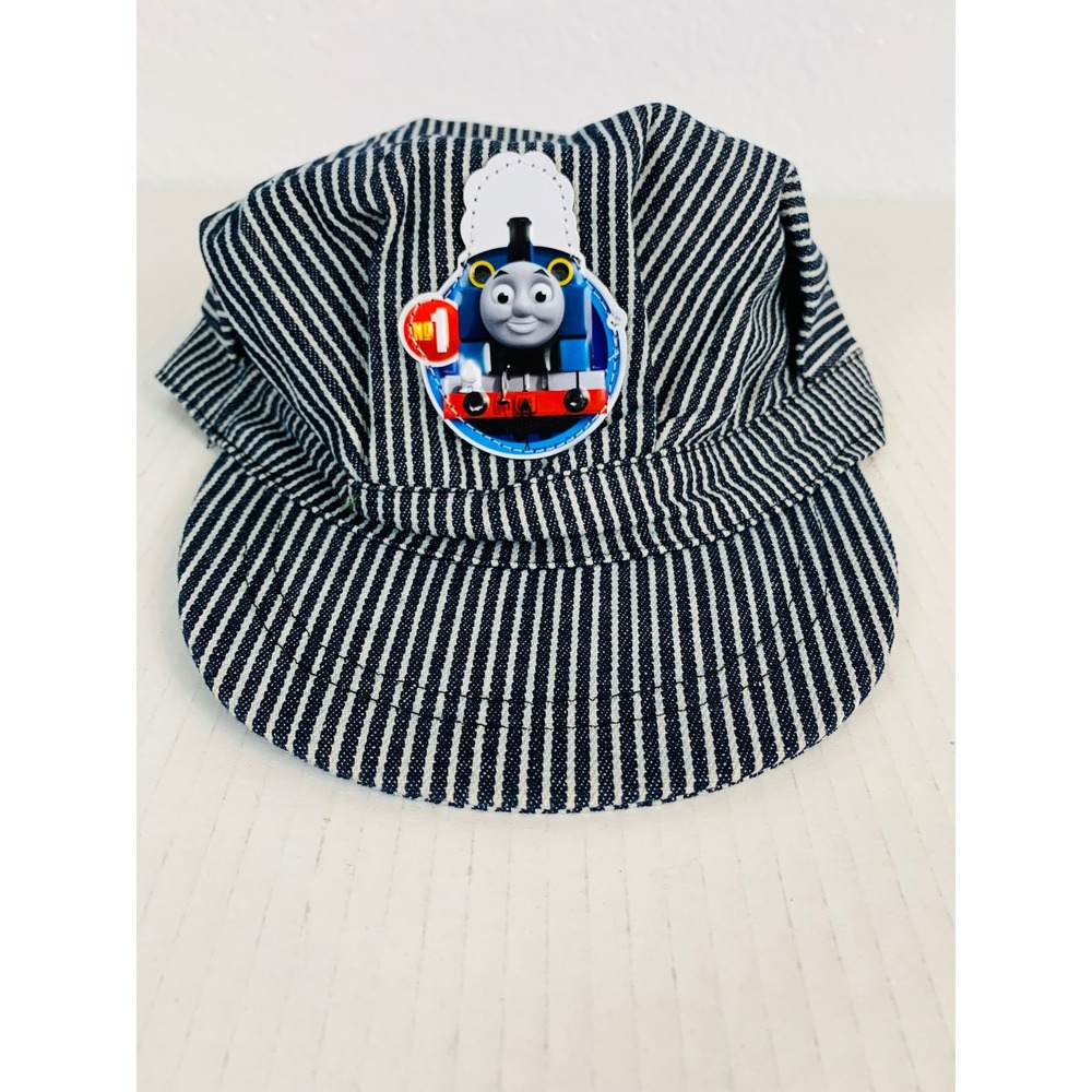 Thomas & Friends Conductor Hat Kids OS Blue White Stripe Train Engineer Cap